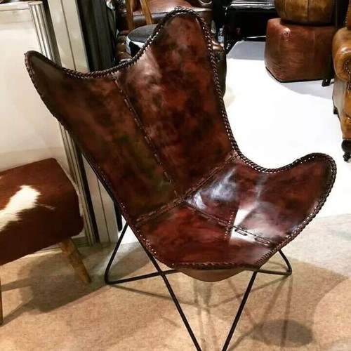 Antik leder relaxsessel - antik,